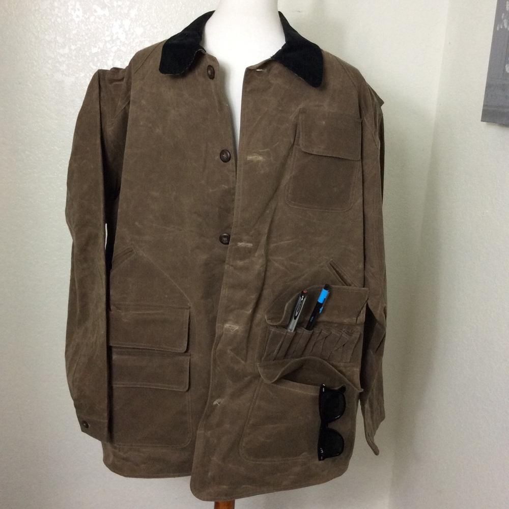 Mens Hunting Waxed Oiled Hunting Cotton Field Coat MADE IN USA - Picture 7 of 9